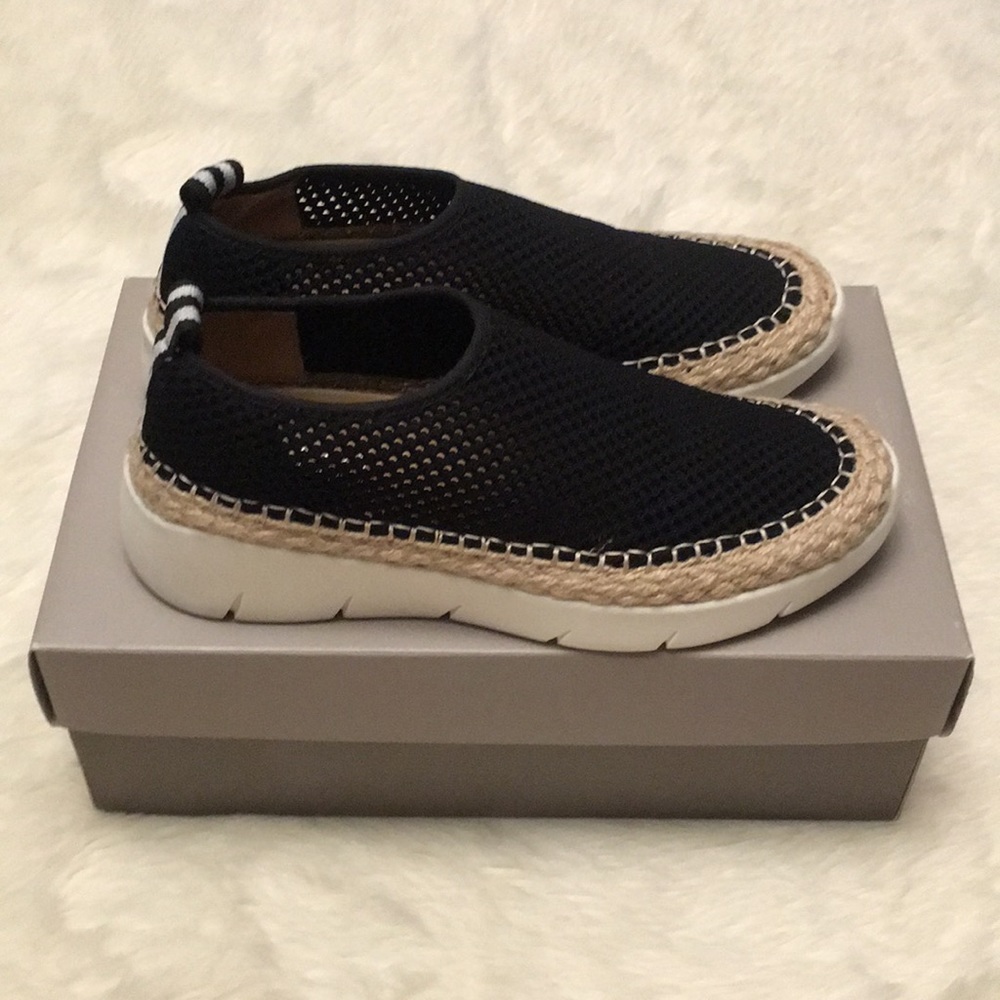 NIB Franco Sarto Pascha Black Mesh Slip On Black - Picture 2 of 7